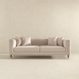 Nora Light Cream Velvet Sofa by Ashcroft Furniture at Eve Furniture