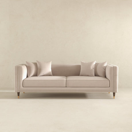 Nora Light Cream Velvet Sofa by Ashcroft Furniture at Eve Furniture