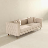 Nora Light Cream Velvet Sofa by Ashcroft Furniture at Eve Furniture