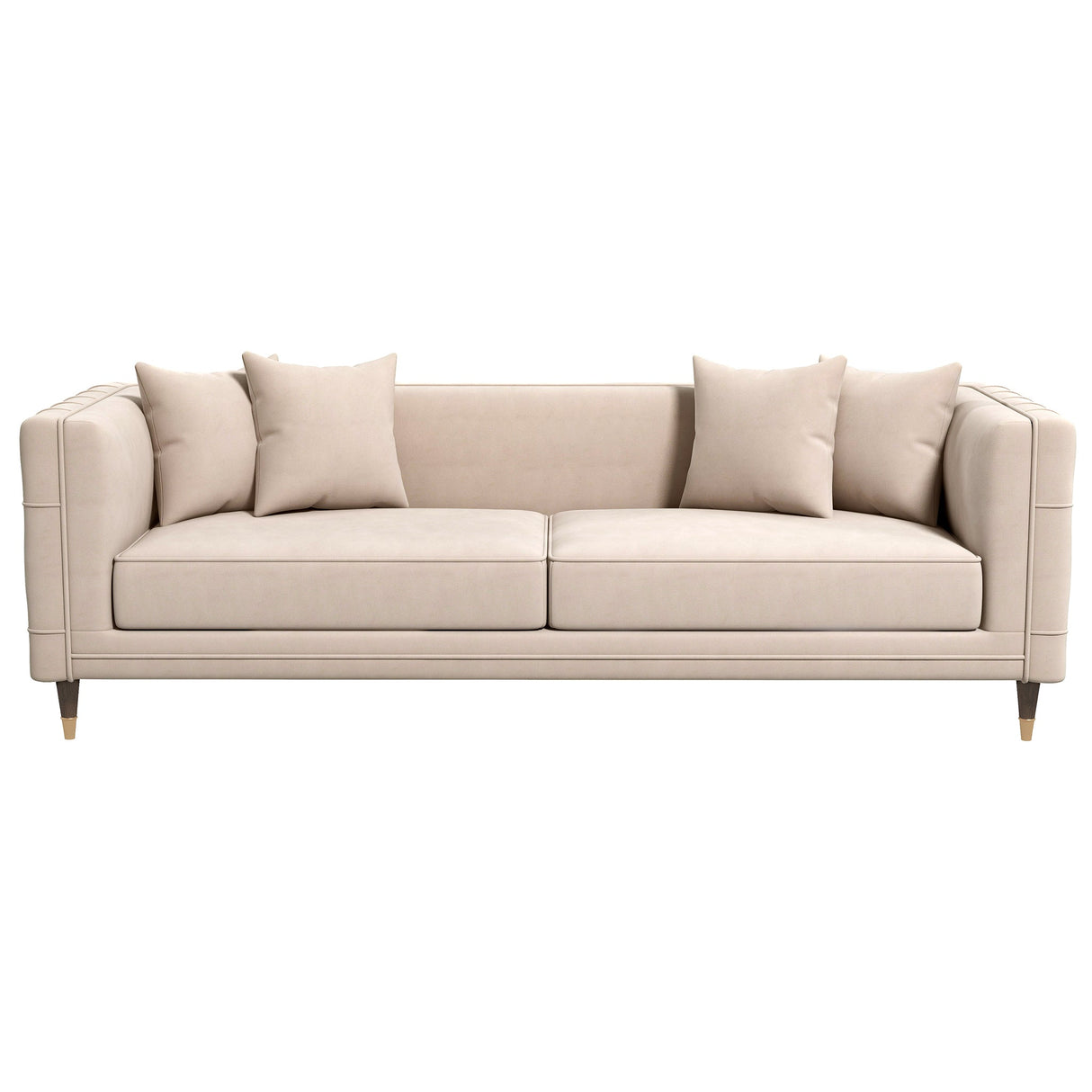 Nora Light Cream Velvet Sofa by Ashcroft Furniture at Eve Furniture