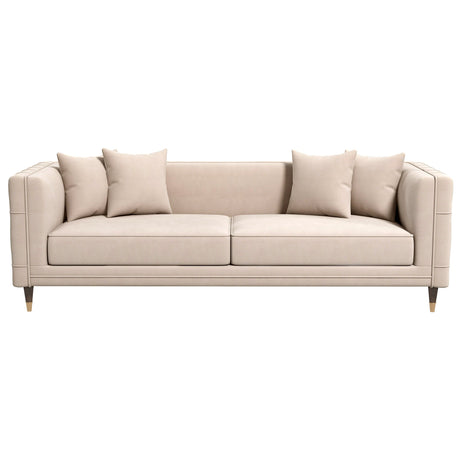 Nora Light Cream Velvet Sofa by Ashcroft Furniture at Eve Furniture