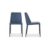 Nora Ocean Cavern Grey Vegan Leather Dining Chair (Set of 2) by MOES at Eve Furniture