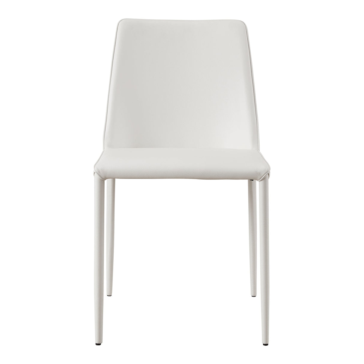 Nora White Vegan Leather Dining Chair (Set of 2) by MOES at Eve Furniture