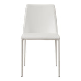 Nora White Vegan Leather Dining Chair (Set of 2) by MOES at Eve Furniture