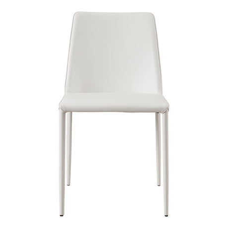 Nora White Vegan Leather Dining Chair (Set of 2) by MOES at Eve Furniture
