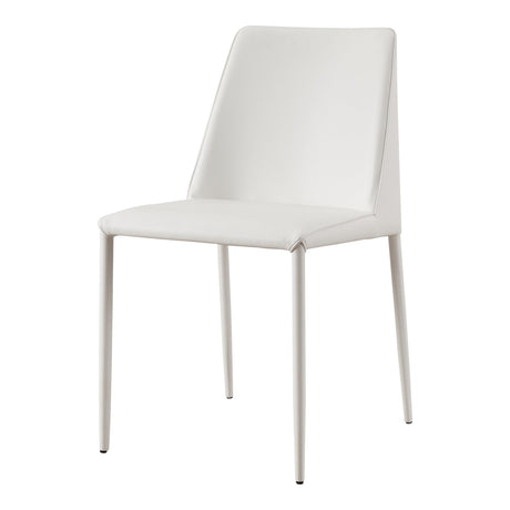 Nora White Vegan Leather Dining Chair (Set of 2) by MOES at Eve Furniture