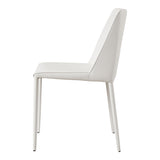 Nora White Vegan Leather Dining Chair (Set of 2) by MOES at Eve Furniture