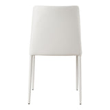 Nora White Vegan Leather Dining Chair (Set of 2) by MOES at Eve Furniture