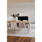 Nora White Vegan Leather Dining Chair (Set of 2) by MOES at Eve Furniture