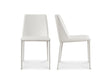 Nora White Vegan Leather Dining Chair (Set of 2) by MOES at Eve Furniture