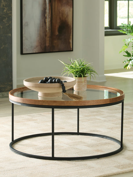 Noraluna Medium Brown Coffee Table by Ashley at Eve Furniture