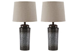 Norbert Gray Table Lamp by Ashley at Eve Furniture