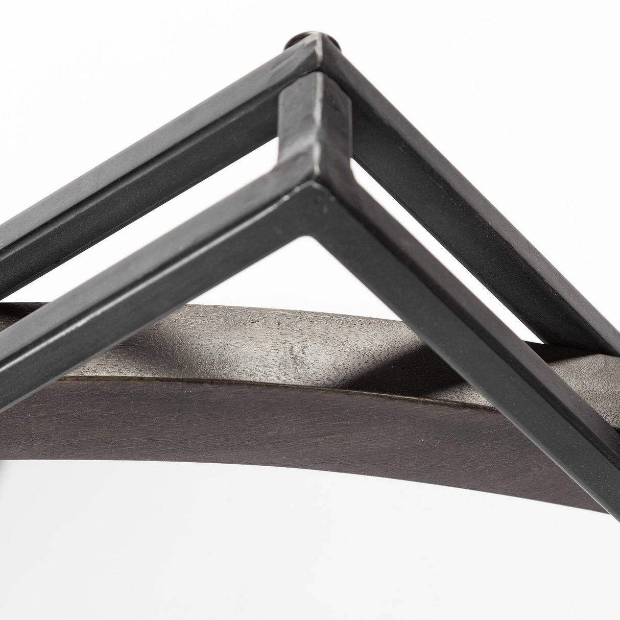 Norbert Round-Square Black Wood/Metal Frame Mirror by Mercana at Eve Furniture