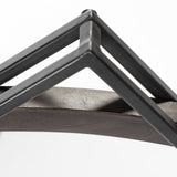 Norbert Round-Square Black Wood/Metal Frame Mirror by Mercana at Eve Furniture