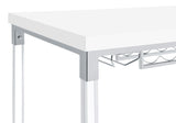 Norcrest White High Gloss Pub Height Bar Table with Acrylic Legs and Wine Storage by Coaster at Eve Furniture