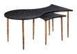 Norden Black & Bronze Coffee Table Set (2-Piece) by Zuomod at Eve Furniture