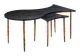 Norden Black & Bronze Coffee Table Set (2-Piece) by Zuomod at Eve Furniture