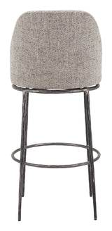 Nordhavn Gray Swivel Barstool by Zuomod at Eve Furniture