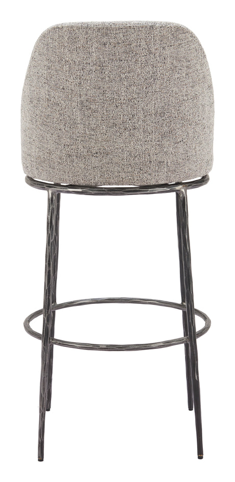 Nordhavn Gray Swivel Barstool by Zuomod at Eve Furniture