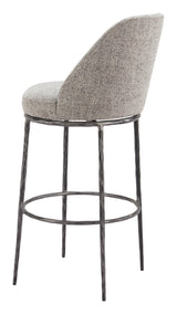 Nordhavn Gray Swivel Barstool by Zuomod at Eve Furniture