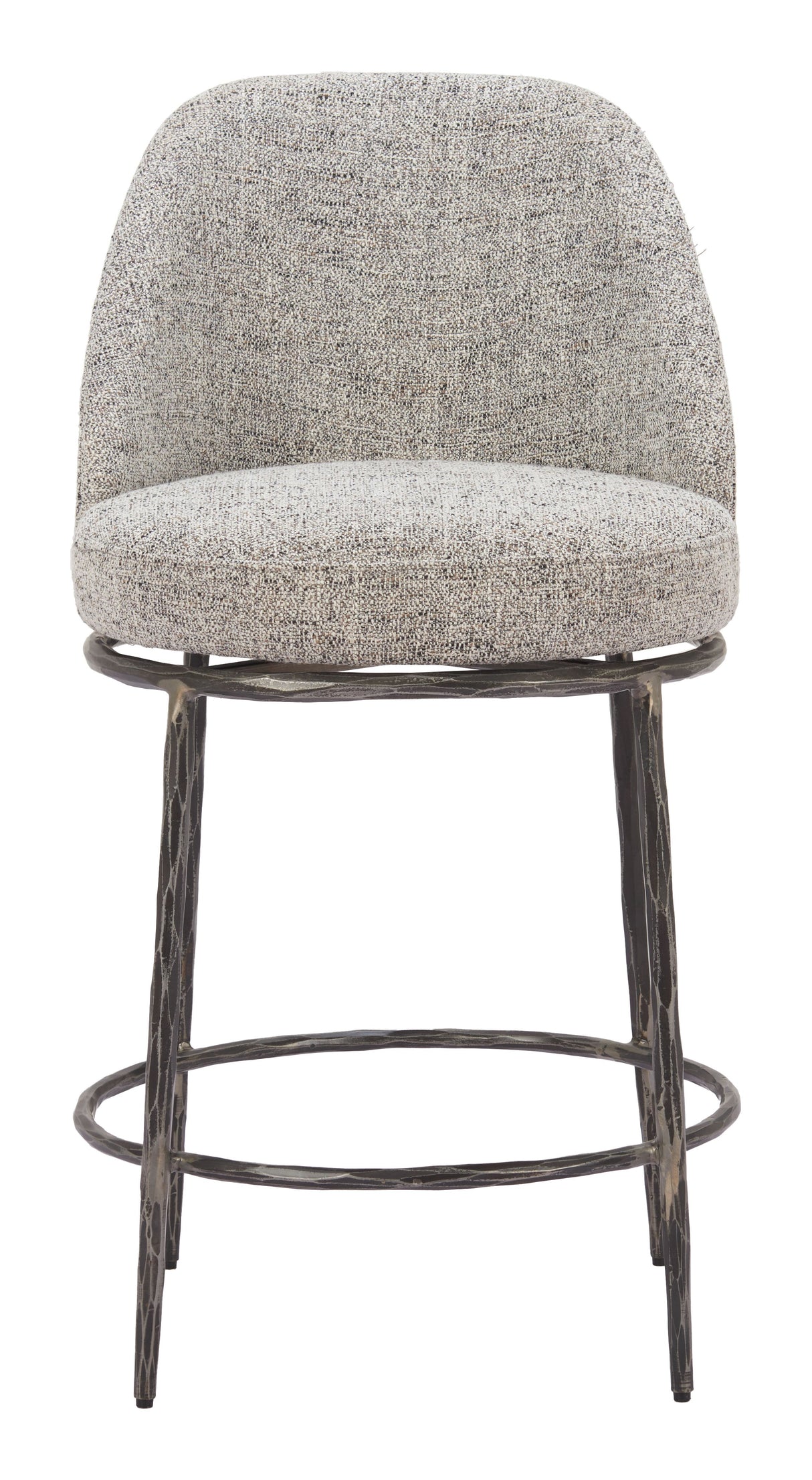 Nordhavn Gray Swivel Counter Stool by Zuomod at Eve Furniture