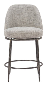 Nordhavn Gray Swivel Counter Stool by Zuomod at Eve Furniture