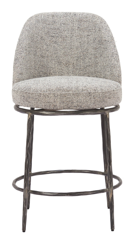 Nordhavn Gray Swivel Counter Stool by Zuomod at Eve Furniture
