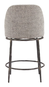Nordhavn Gray Swivel Counter Stool by Zuomod at Eve Furniture