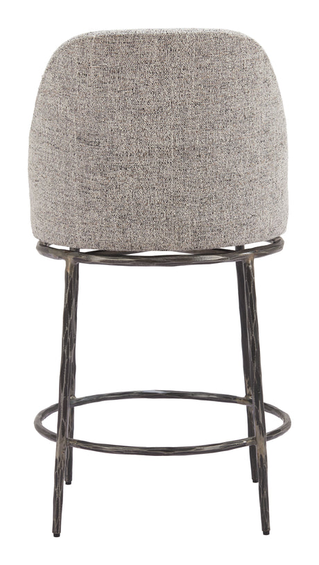 Nordhavn Gray Swivel Counter Stool by Zuomod at Eve Furniture