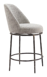 Nordhavn Gray Swivel Counter Stool by Zuomod at Eve Furniture
