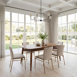 Nordvest Beige & Gold Dining Chair by Zuomod at Eve Furniture