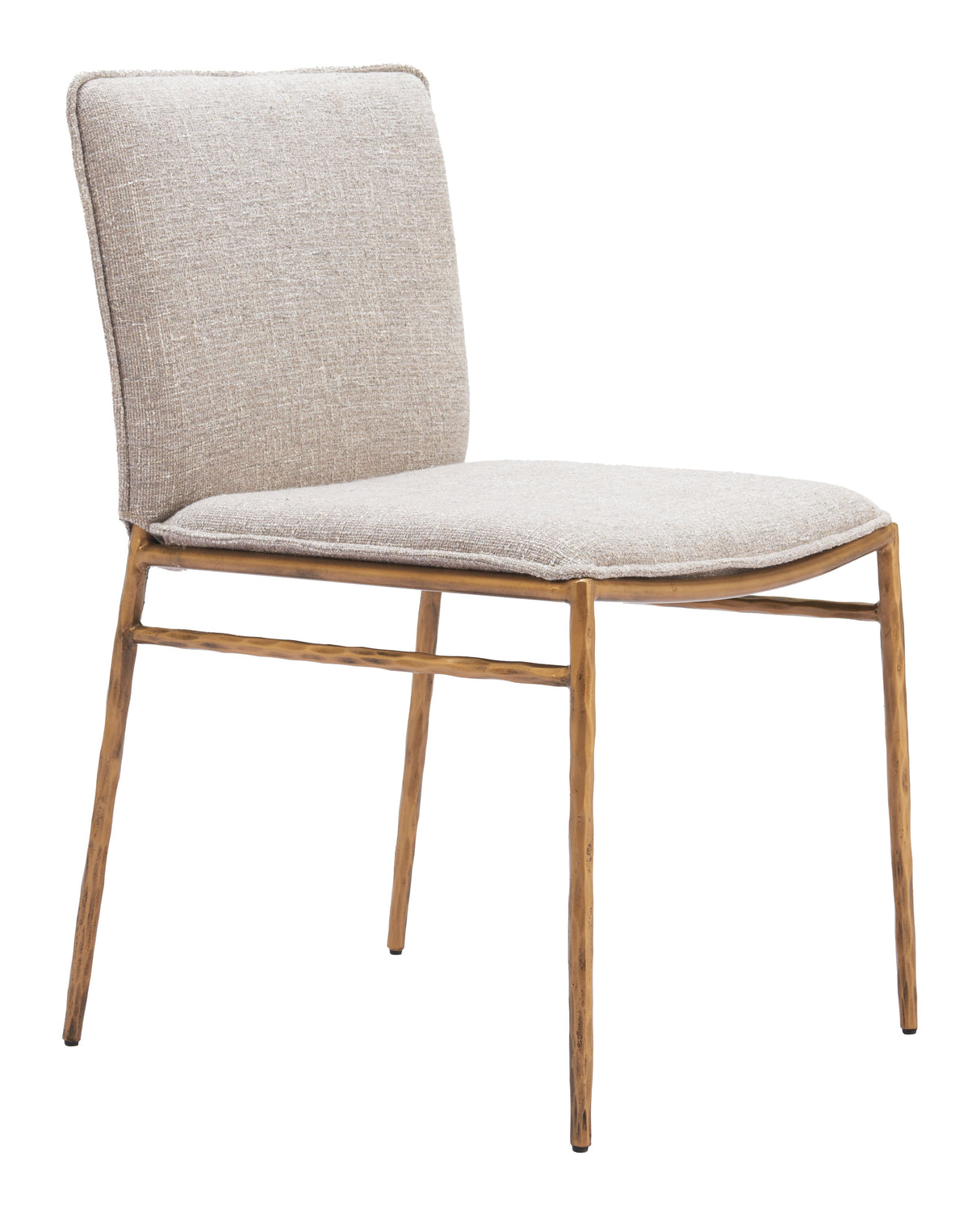 Nordvest Beige & Gold Dining Chair by Zuomod at Eve Furniture