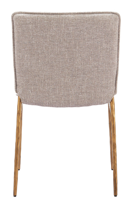 Nordvest Beige & Gold Dining Chair by Zuomod at Eve Furniture