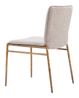 Nordvest Beige & Gold Dining Chair by Zuomod at Eve Furniture