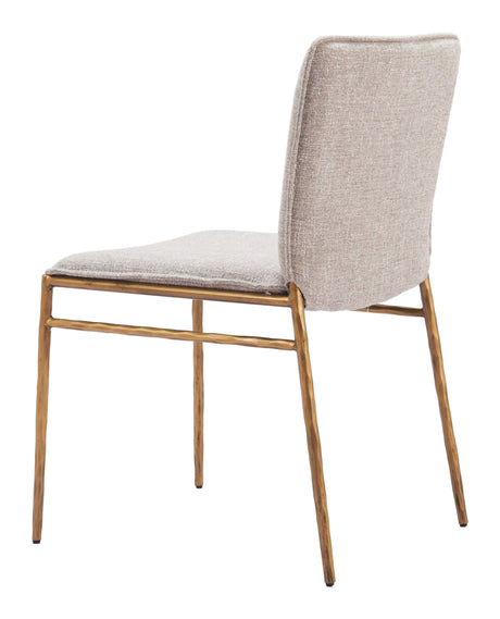 Nordvest Beige & Gold Dining Chair by Zuomod at Eve Furniture