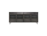 Nore Black Metal/Glass Cabinet (4 Doors) by Classic Home at Eve Furniture