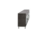 Nore Black Metal/Glass Cabinet (4 Doors) by Classic Home at Eve Furniture