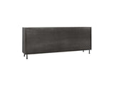 Nore Black Metal/Glass Cabinet (4 Doors) by Classic Home at Eve Furniture