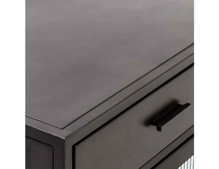 Nore Black Metal/Glass Cabinet (4 Doors) by Classic Home at Eve Furniture