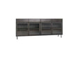 Nore Black Metal/Glass Cabinet (4 Doors) by Classic Home at Eve Furniture