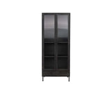 Nore Black Metal/Glass Tall Cabinet by Classic Home at Eve Furniture