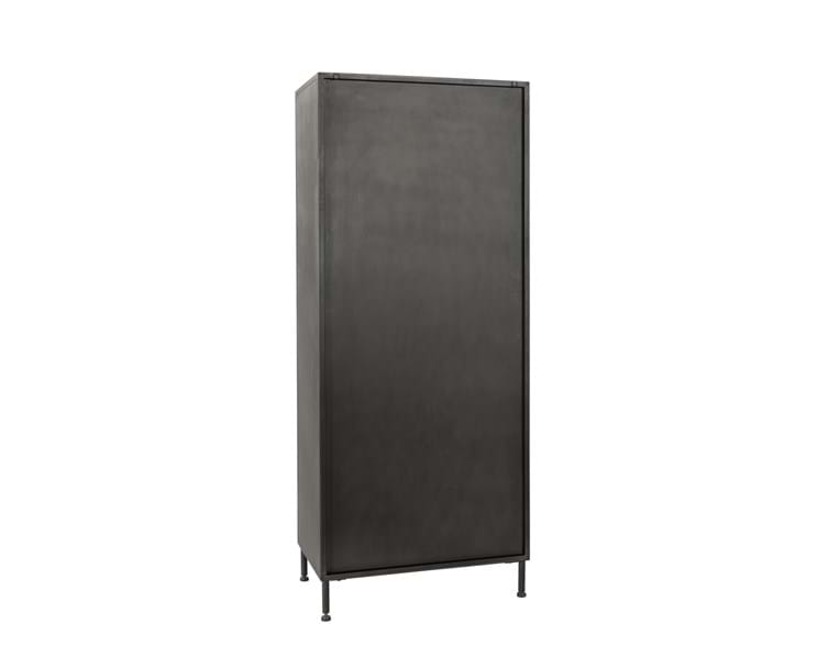 Nore Black Metal/Glass Tall Cabinet by Classic Home at Eve Furniture
