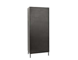 Nore Black Metal/Glass Tall Cabinet by Classic Home at Eve Furniture