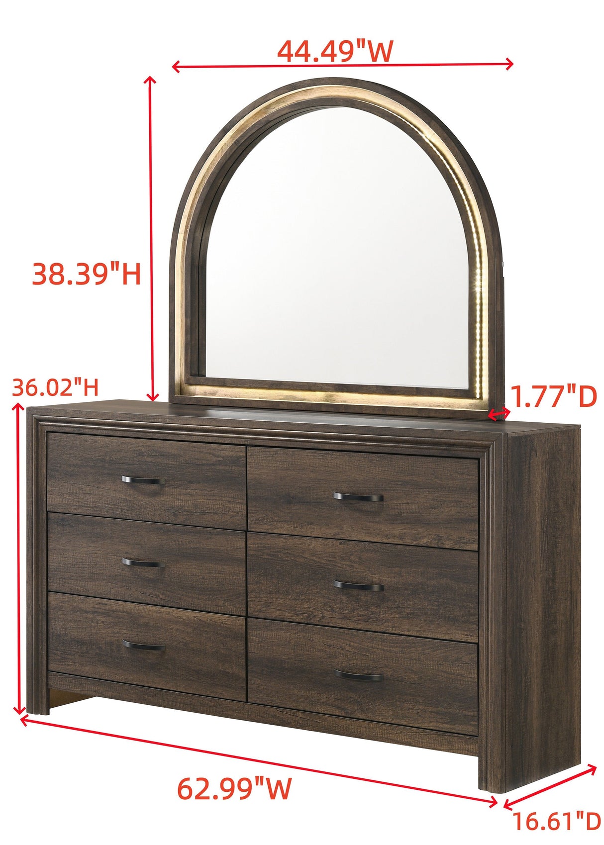 Noreen Brown Dresser by Crown Mark at Eve Furniture