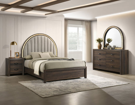 Noreen Brown LED Bedroom Set by Crown Mark at Eve Furniture