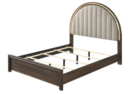 Noreen Brown LED King Bed by Crown Mark at Eve Furniture