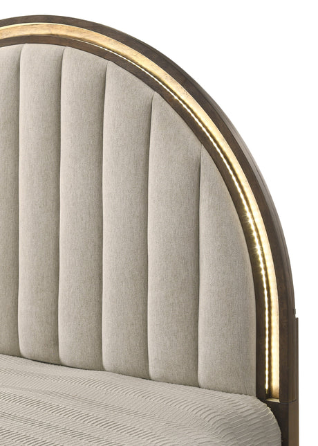 Noreen Brown LED Queen Bed by Crown Mark at Eve Furniture