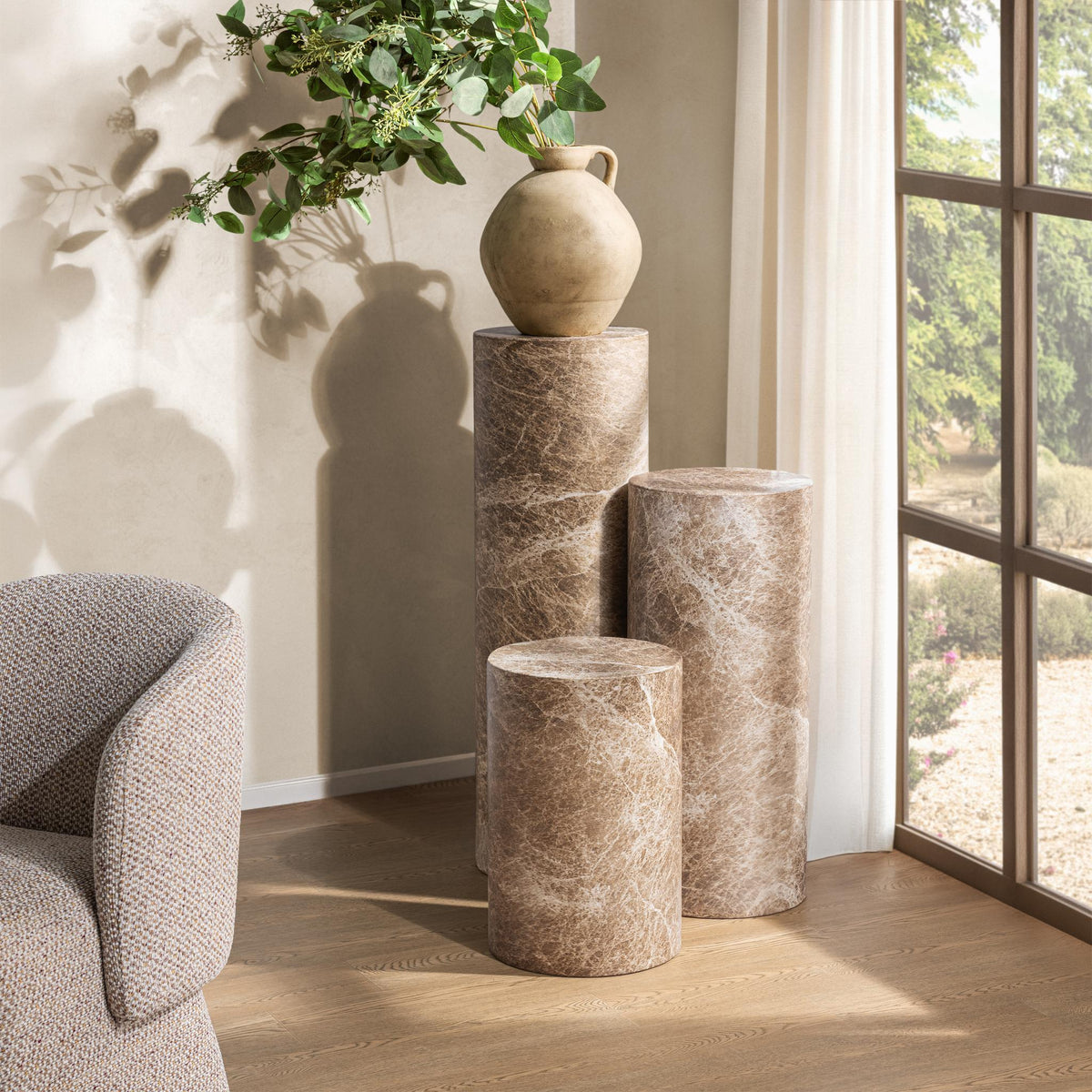 Norfolk Round Display Pedestal by Classic Home at Eve Furniture