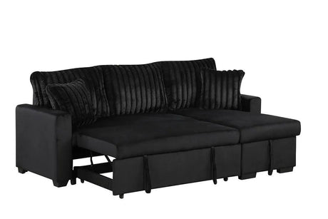 Nori Black Sofa Chaise by New Era Innovations at Eve Furniture