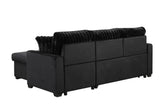 Nori Black Sofa Chaise by New Era Innovations at Eve Furniture